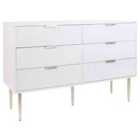 Beliani 6 Drawer Chest SOHO White