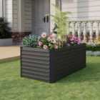 Garden Sanctuary Rectangular Metal Raised Garden Bed 160X80Cm - Black