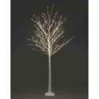 Snowtime 210Cm LED Lit White Birch Tree