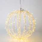 Robert Dyas 30Cm White Metal Foldable Ball Lights