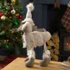 Robert Dyas 61Cm Fabric Standing Moose Xmas Decoration