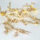 Robert Dyas 1.8M Prelit Gold Leaf Garland
