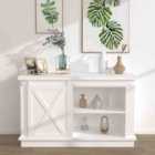 vidaXL Mini Sliding Cabinet Door Kit Carbon Steel White 122cm