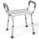 Costway Bath Chair Shower Bench with Detachable Padded Arms