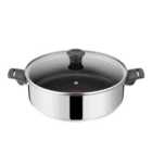 Tefal Jamie Oliver Everyday Kitchen Stainless Steel Family Pan 30Cm + Lid