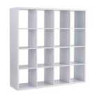 Home Source Cube Plus 16 Bookcase Shelving Storage Unit White