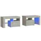 vidaXL TV Cabinet Concrete Grey 80x36x50 cm Engineered Wood