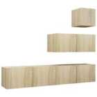 vidaXL 7 Piece TV Cabinet Set White Engineered Wood