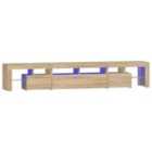 vidaXL TV Cabinet High Gloss White 100x35x55 cm Engineered Wood