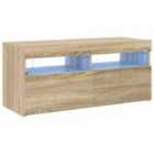 vidaXL TV Cabinet Grey 103x36.5x52 cm Solid Wood Pine