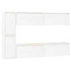 vidaXL 4 Piece TV Cabinet Set Smoked Oak Engineered Wood