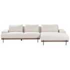 Beliani Left Hand Corner Fabric Sofa Beige Mariferd