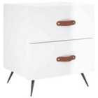 vidaXL Sideboard High Gloss White 69.5x34x90 cm Engineered Wood