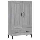 vidaXL Bedside Cabinet Concrete Grey Engineered Wood