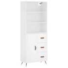 vidaXL Bedside Cabinet Grey Sonoma 50x36x60 cm Engineered Wood