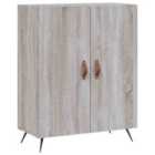 vidaXL Bed Cabinet with Metal Legs Concrete Grey 40x30x50 cm