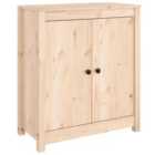 vidaXL Bed Cabinet with Solid Wood Legs Sonoma Oak 40x30x50 cm
