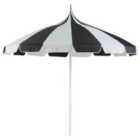 Beliani Market Parasol 245cm Minoa Black/ White