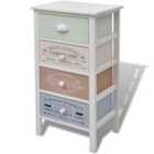 vidaXL French Storage Cabinet 4 Drawers Wood