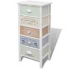 vidaXL French Storage Cabinet 5 Drawers Wood