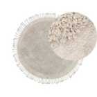 Beliani Rug BITLIS Light Beige ? 140 cm Cotton