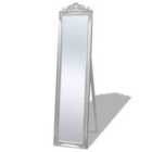 vidaXL Free-standing Mirror Baroque Style 160x40 cm Silver