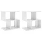 vidaXL Bedside Cabinets 2 Pcs High Gloss White 50x30x51.5 cm Engineered Wood