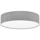 Eglo Pasteri Grey Fabric Ceiling Light