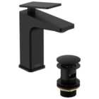 Bristan Delgado Cold Start Basin Mixer & Clicker Waste - Black