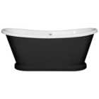 Bayswater Matt Black Freestanding Painted Boat Bath - 1700 x 750mm