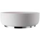 Abode Cava Round Countertop White Basin with Chrome Basin Plinth & Chrome Waste