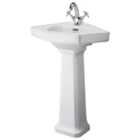 Bayswater Fitzroy Traditional 1 Tap Hole Corner Basin with Comfort Height Full Pedestal - 291mm