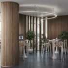 Half Round Flexi Walnut Finish Wall Panel 15 x 300 x 2400mm - Pack of 2