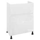 Wickes Lakemoor Gloss White Standard Depth Toilet Unit - 600mm