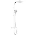 Bristan Quadrato Safe Touch Thermostatic Rigid Riser Bar Mixer Shower Pack - Chrome