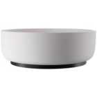 Abode Cava Round Countertop White Basin with Black Basin Plinth & Black Waste