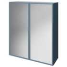 Wickes Haven Misty Blue Mirror Cabinet - 700 x 600mm