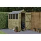 Forest Garden 6 x 4 ft Apex Overlap Pressure Treated Shed