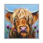 Louise Brown Highlander Framed Canvas With Handpaint 62X62Cm