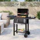 Garden Sanctuary Outdoor Charcoal Grill Tray with Smoke Stack