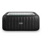 Wave Pacific 6 Person Square Inflatable Hot Tub Slate Rattan