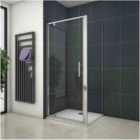 AICA Bathrooms 800x900mm Shower Enclosure Pivot Shower Door With Side Panel