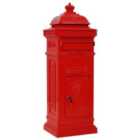 vidaXL Pillar Letterbox Aluminium Vintage Style Rustproof Red