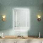 AICA 600x800mmJU LED Anti-fog Bathroom Mirror with Razor Socket