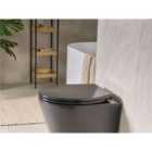 Beliani Toilet Seat PAPURI Soft Close Duroplast Black
