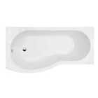 nuie B-Shaped Shower Bath Left Hand 1700mm - No Leg Set