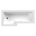 nuie 1800mm Left Hand Square Shower Bath