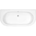 Synergy Curve 1700x800mm D Shaped Bow Front Bath