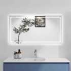 AICA Bathrooms 1600x800mm Bathroom Mirror Dimmable LED With Anti-Fog[IP44 Rated] Illuminated Backlit Wall Mounted Vanity Mirror,Touch Sensor Switch,Rectangular