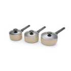 Morphy Richards 3pc Recycled Aluminium Saucepan Set Cream